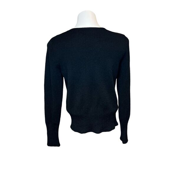 Mercer & Madison black merino wool crew neck sweater size XL - Picture 6 of 15